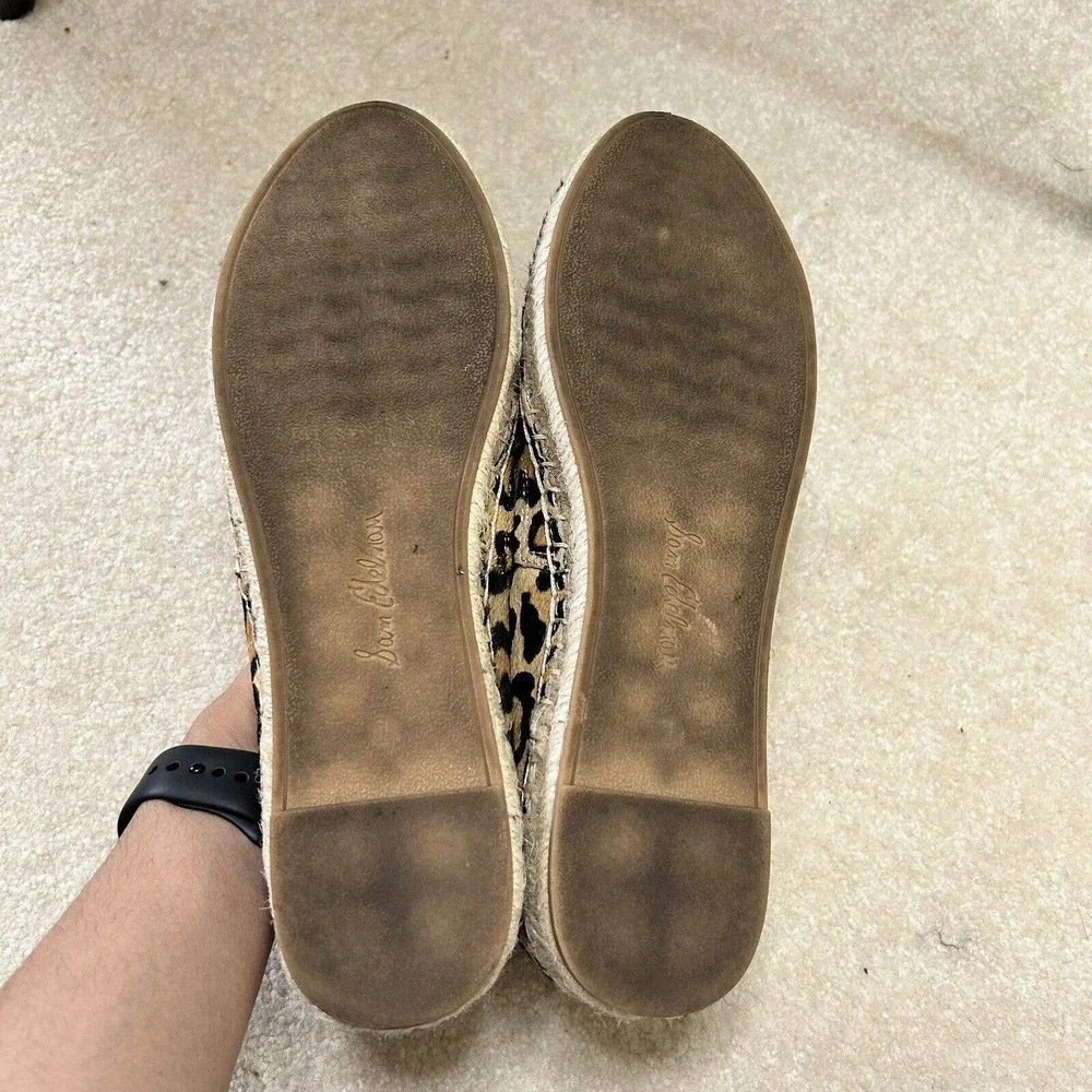 Sam Edelman Flats Size 9M Khloe Leopard Print‎ Calf Hair Slip On Espadrilles
